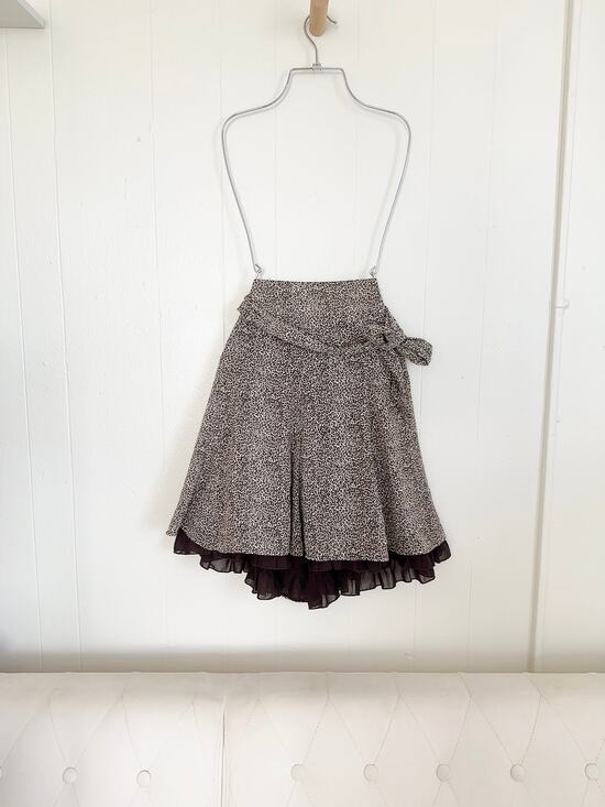 H&M Dresses & Skirts - H&M Micro Leopard Print A-Line Skirt With Removable Belt Brown Size US 4 EUC